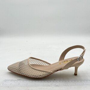 FSJ Women Crystal Studded Clear Pumps Sparkle Rhinestones Mid Low Heel Sandals S